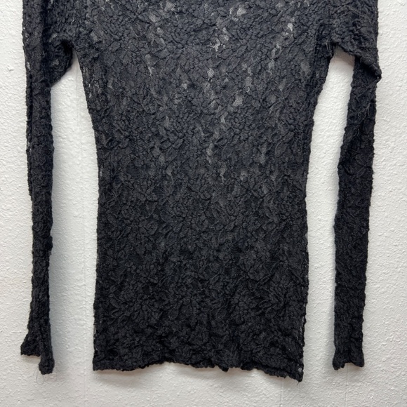 Lace Black Top XS Witchy Goth Whimsigoth Punk Rockabilly Festival Emo Renassance - Picture 7 of 10